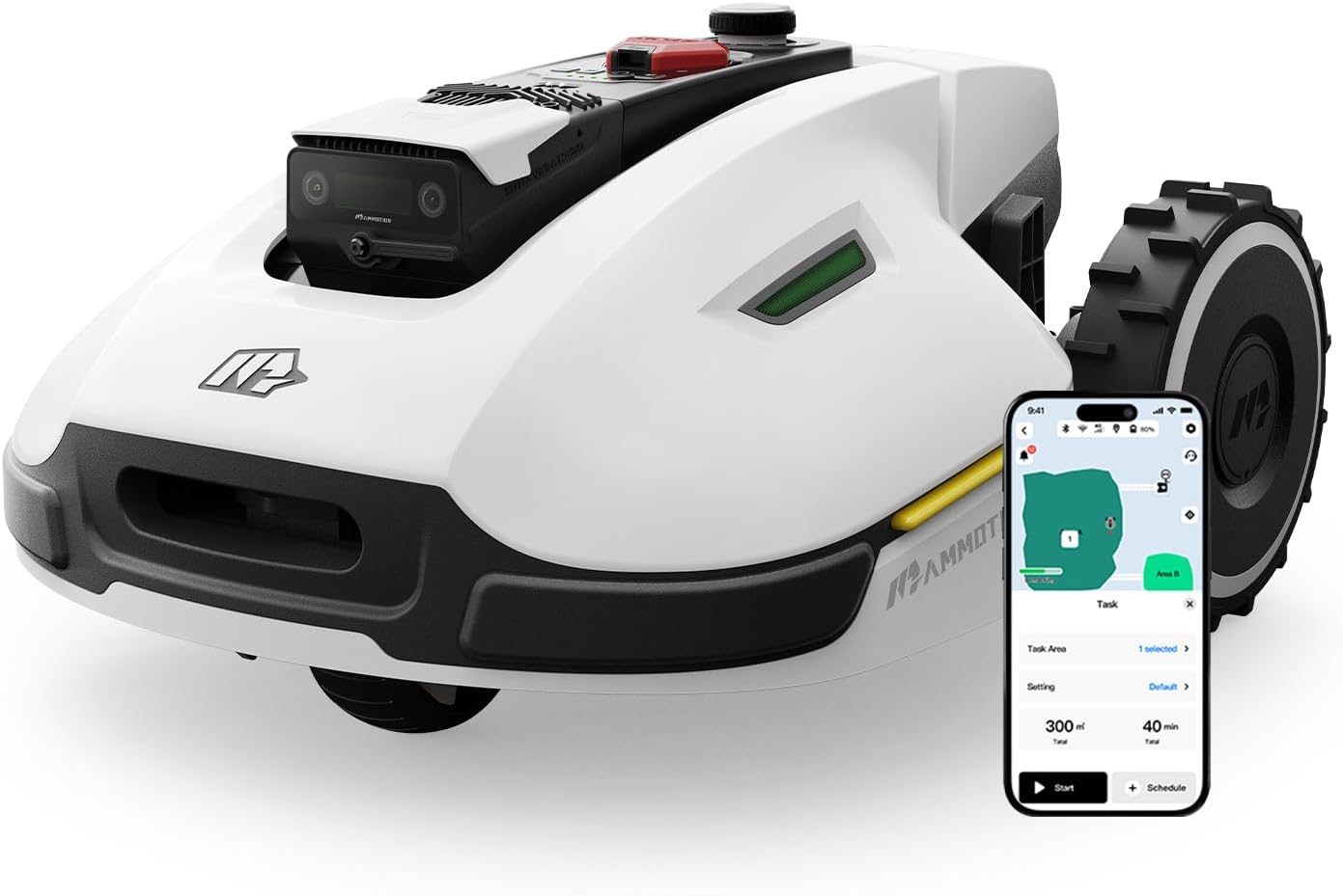 MAMMOTION YUKA mini 2 800 LiDAR Robot koszący bez przewodu obwodowego, rekomendowany 800 m³, LiDAR 360°+ AI Vision, rozpoznawanie ponad 300 przeszkód, DropMow, nachylenie 45%
